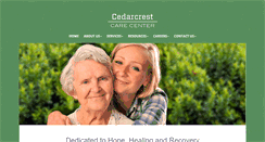 Desktop Screenshot of cedarcrestcarecenter.com